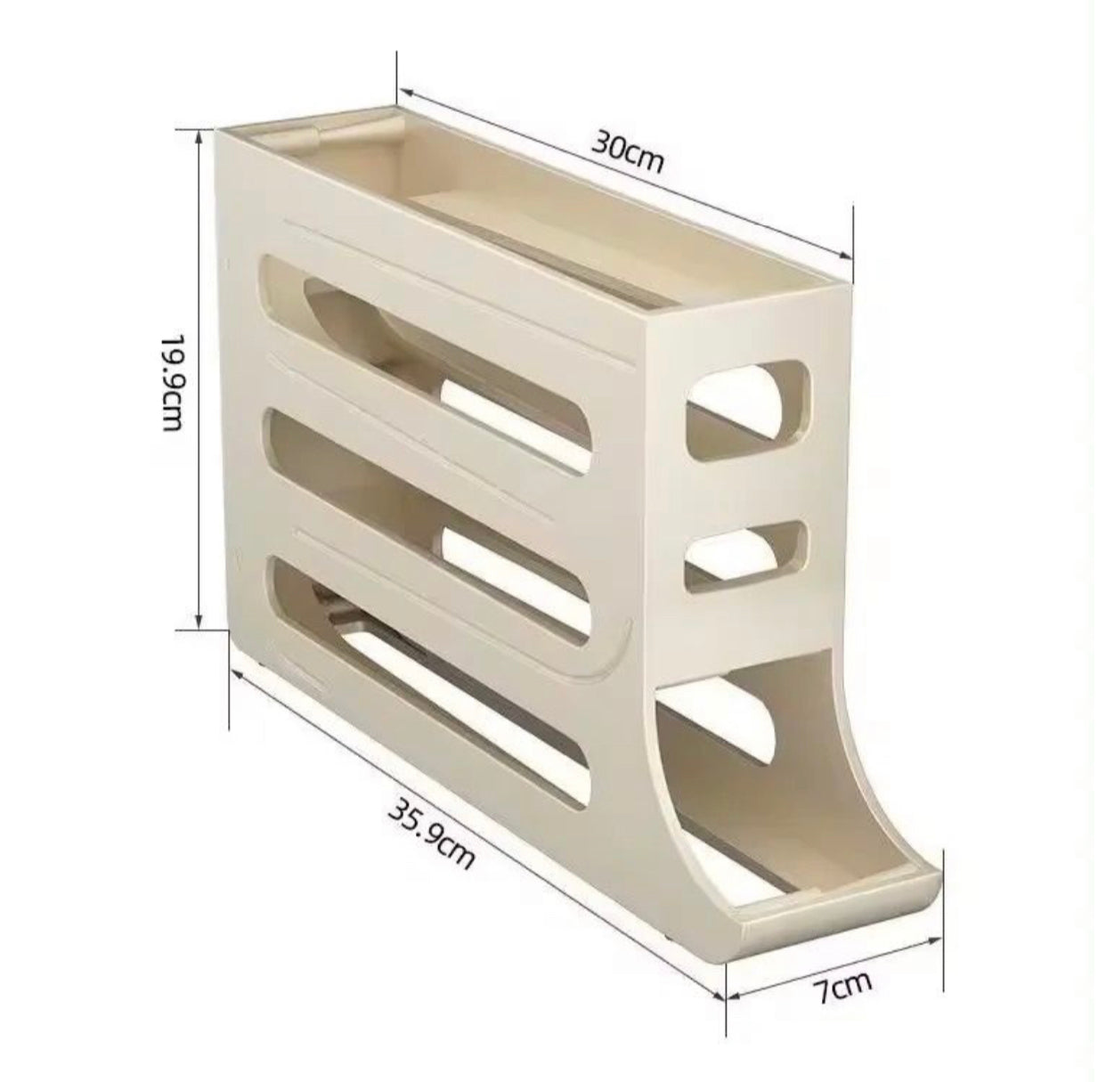4 Tier Automatic Rolling Egg Dispenser (35.9cm x 30cm x 19.9cm)