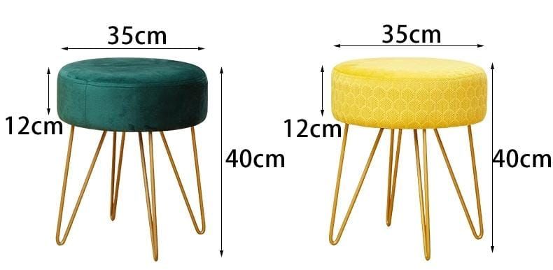 Modern Velvet Dressing Stool