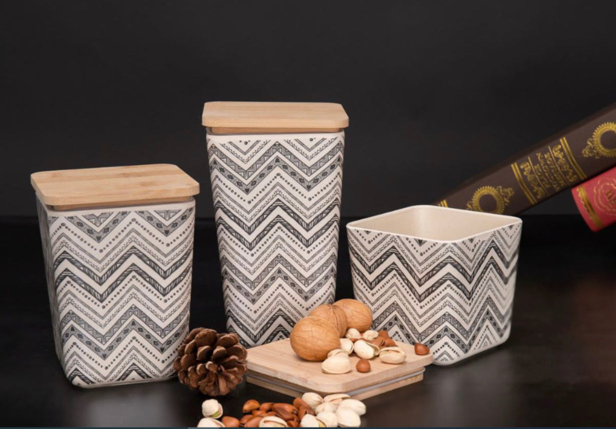 Bamboo Bread Bin & Canister Set