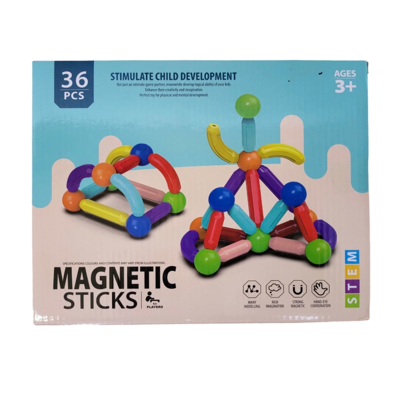 Kids educational magnetic puzzle sticks