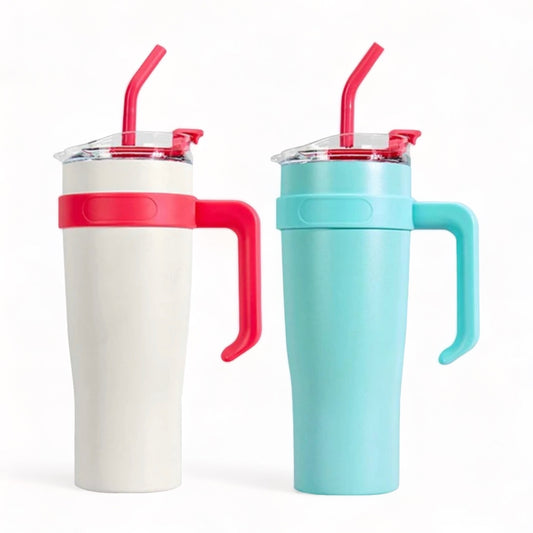 Stainless Steel Insulated Travel Sippy Cup 1.25 Litre Large Capacity with Handle