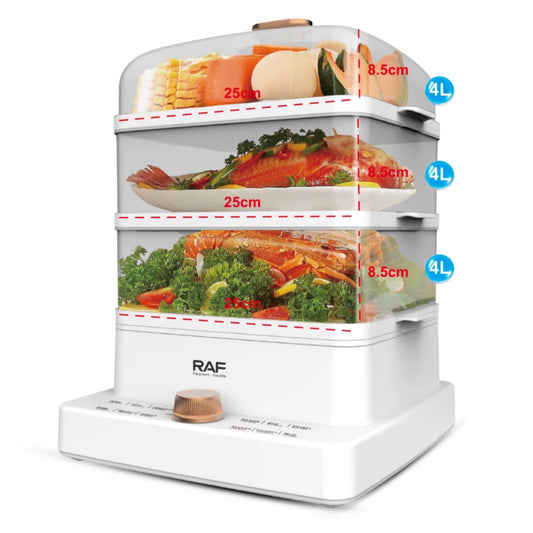 RAF 3 Tier Electric Food Steamer