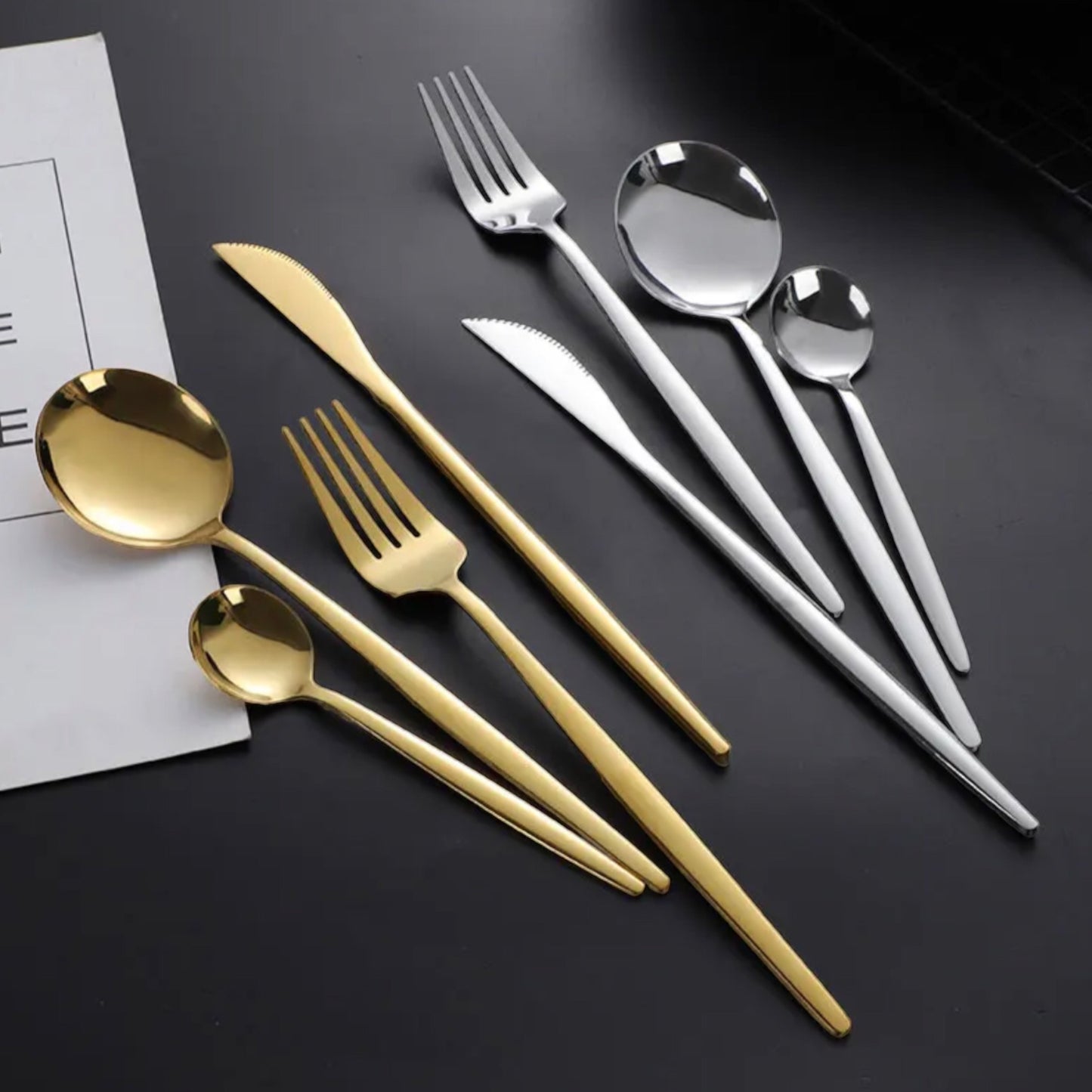 24-Piece Stainless Steel Cutlery Set with Magnetic Stylish Box