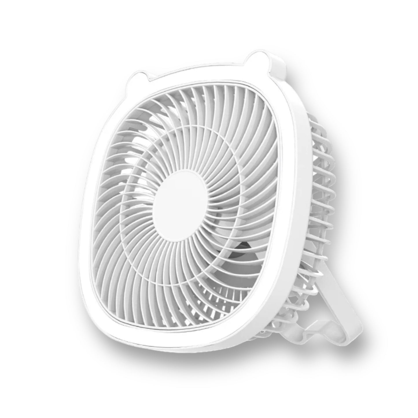 Bear ears desktop fan with led night light
