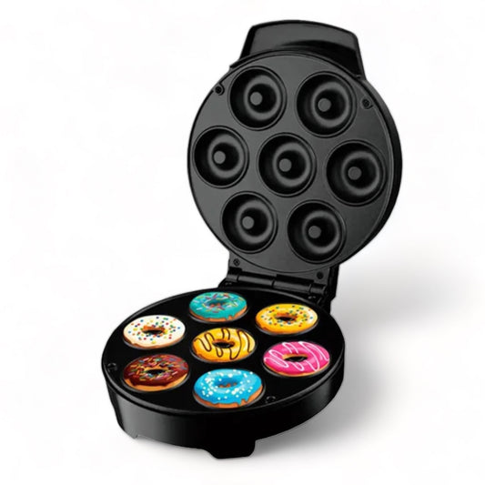 7-Hole Mini Electric Doughnut Maker - Stylish Design, Non-Stick Coating, Quick & Easy
