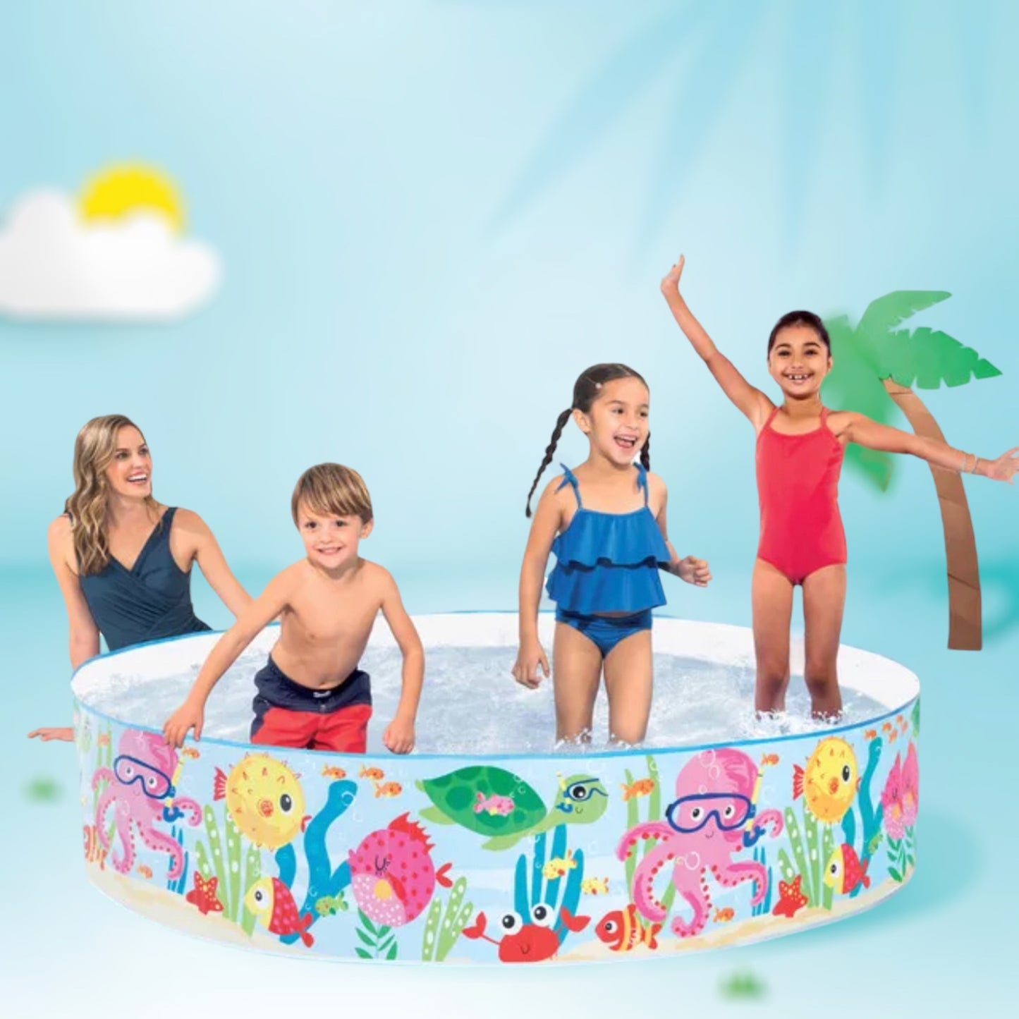 Intex round swimming pool