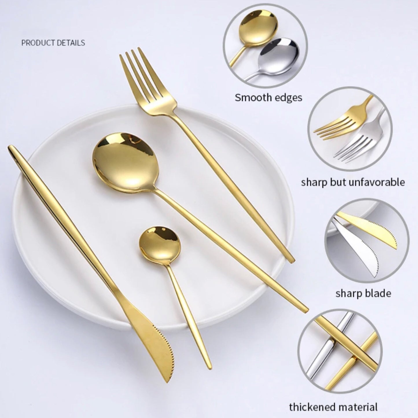 24-Piece Stainless Steel Cutlery Set with Magnetic Stylish Box