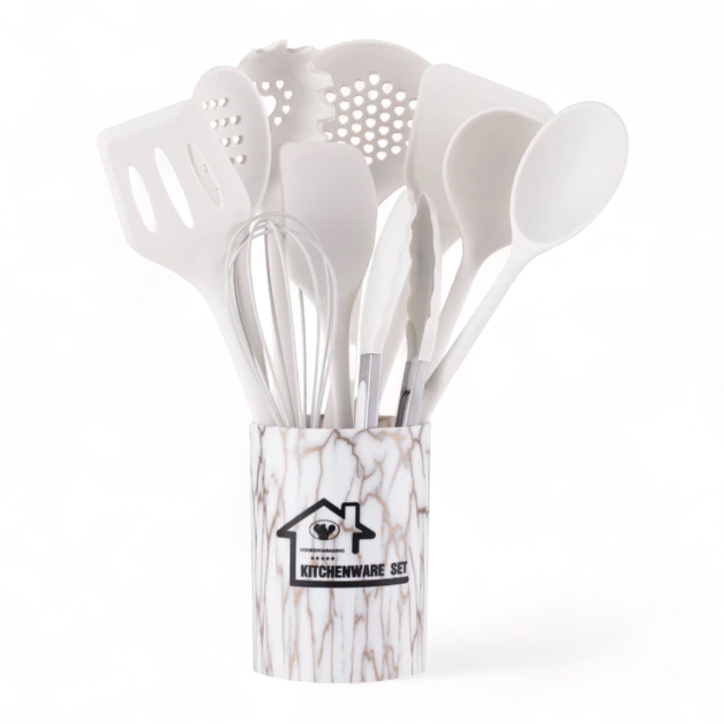 Premium 18-Piece Silicone Kitchen Utensils Tools Set with Hanging Loop