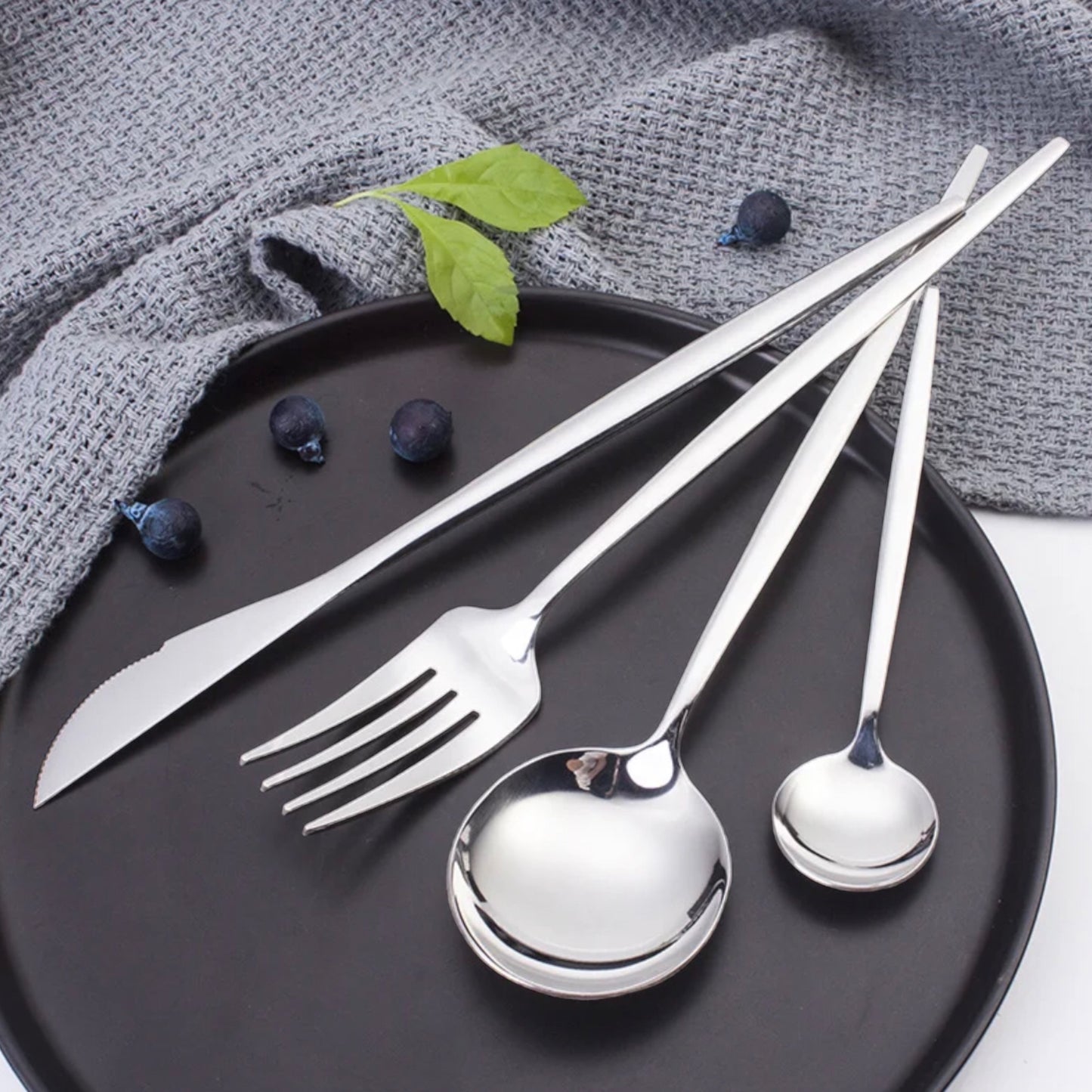 24-Piece Stainless Steel Cutlery Set with Magnetic Stylish Box