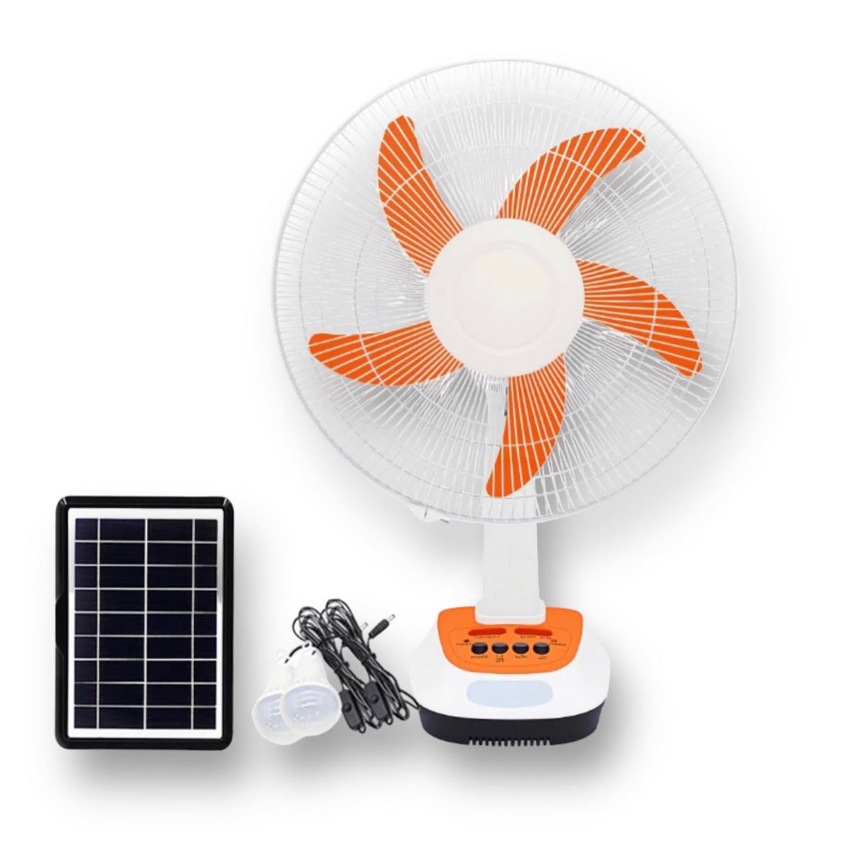 16-inch rechargeable solar fan