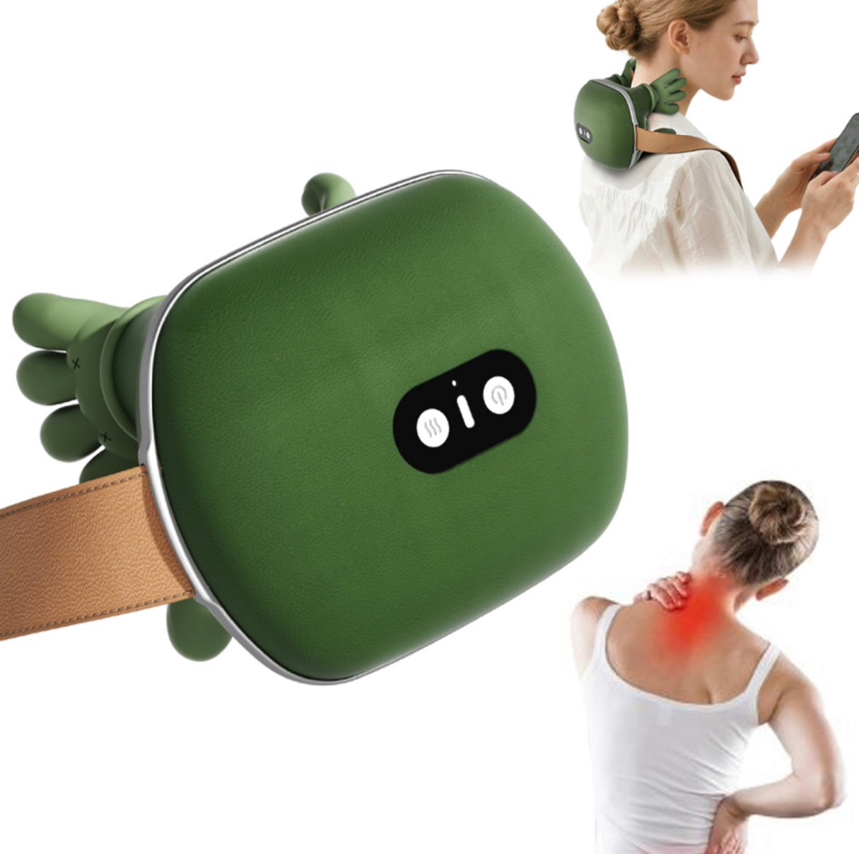4D Shiatsu Kneading Neck & Shoulder Massager with Heat