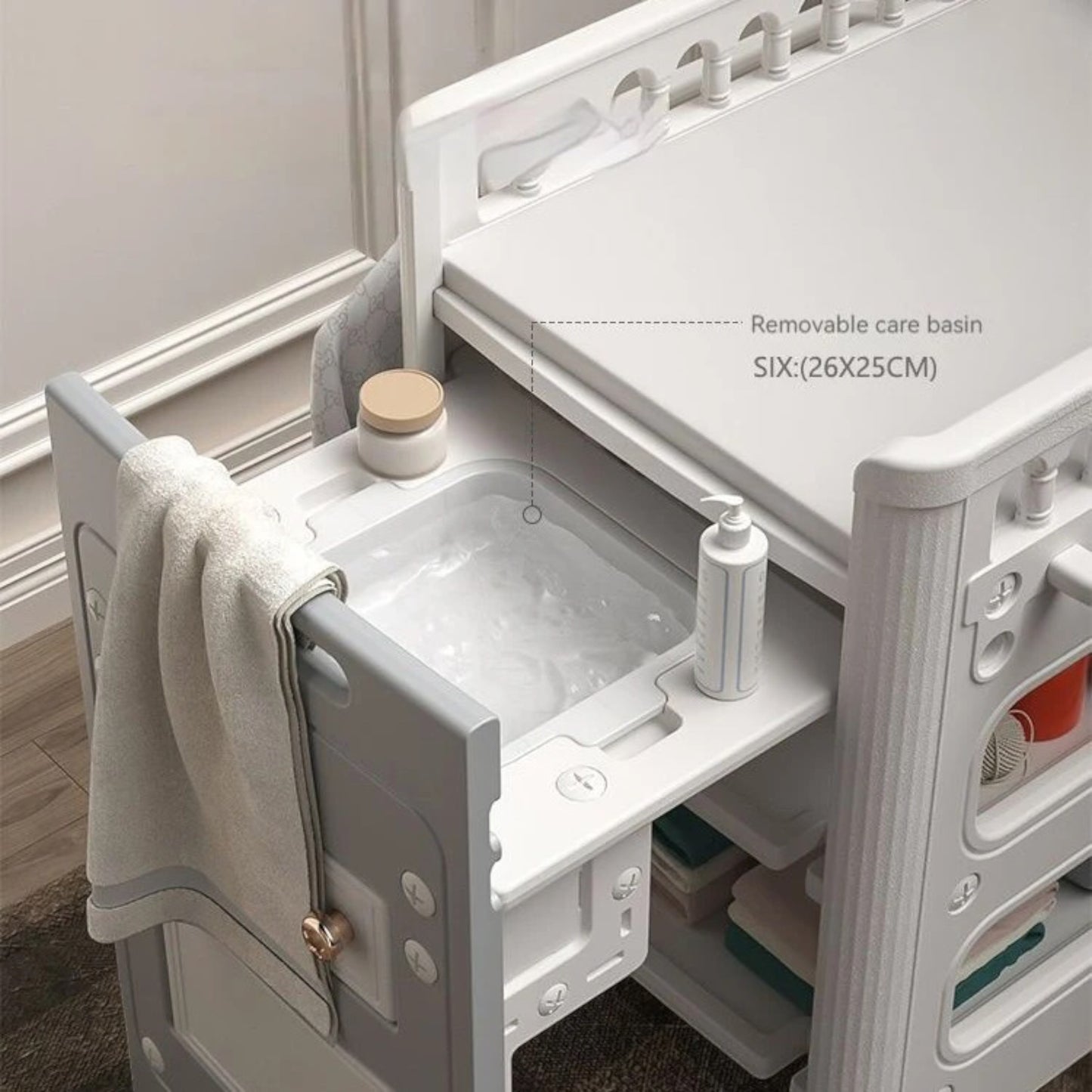All-in-One Baby Care Desk – Diaper Changing Table with Soft Mattress and Pillow for Ultimate Comfort