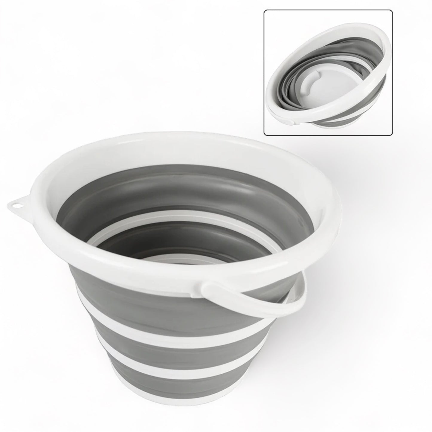 3-piece newborn to toddler bathtub set, featuring a BABY FOLDING or collapsible baby BATHTUB, a collapsible baby bucket & a bath seat