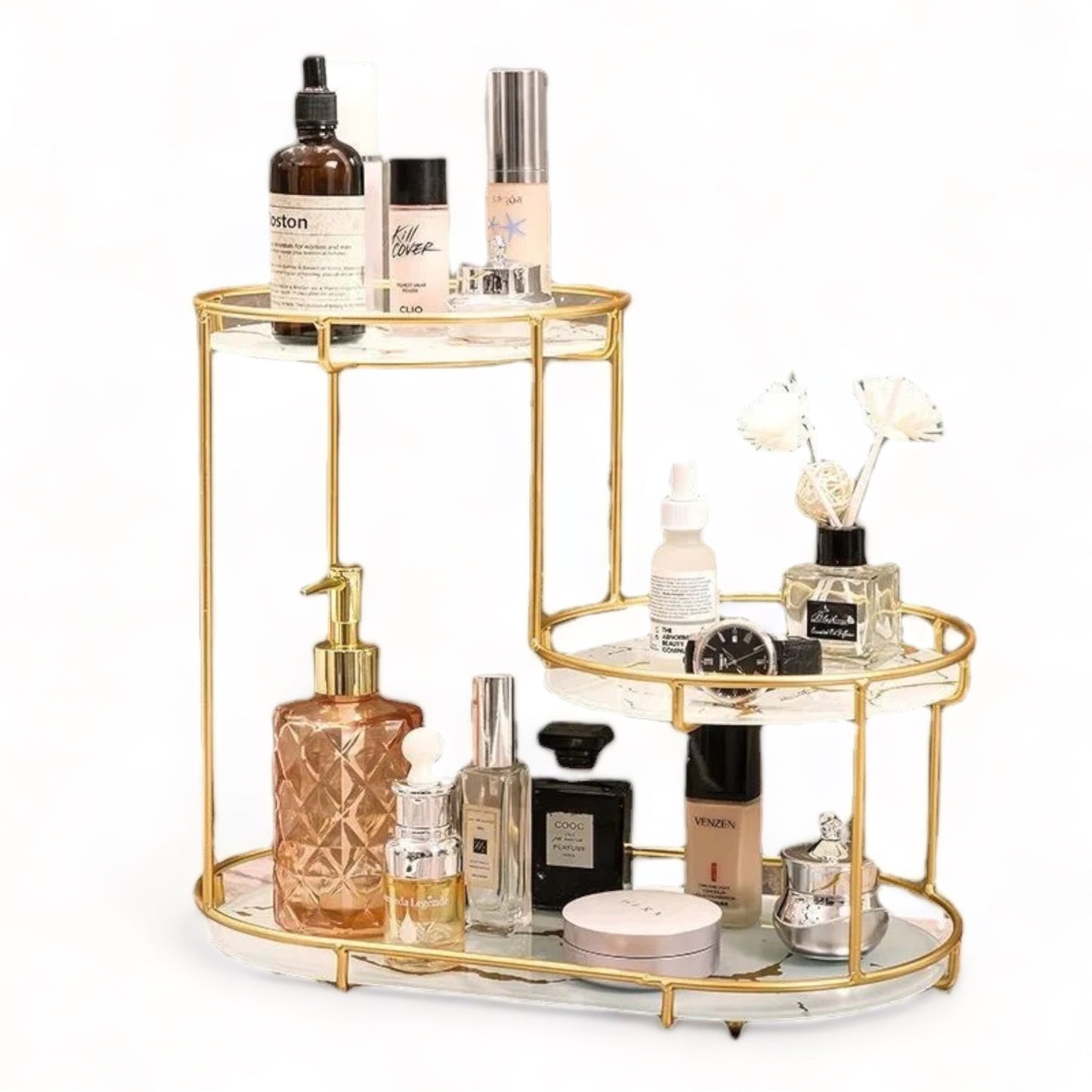 Stylish 3-Tier Perfume Organizer for Bathroom or Bedroom Decor