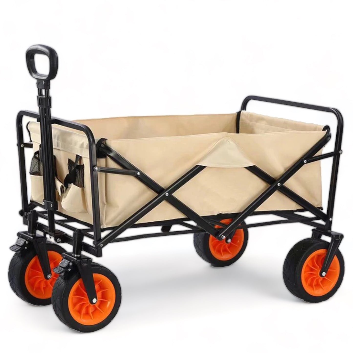 Premium Foldable Outdoor Wagon Cart Trolley for Beach, Picnics & Garden