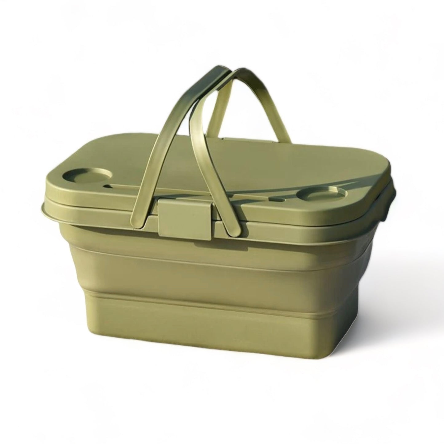 Collapsible Picnic Basket with Lid - Multi-Function Outdoor Camping Gear