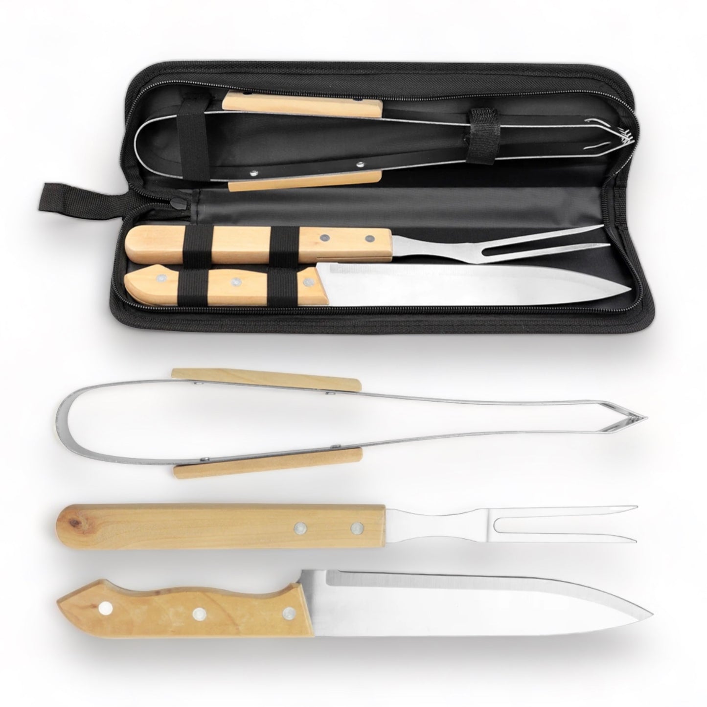 4 Piece Professional Grill Tool Kit
