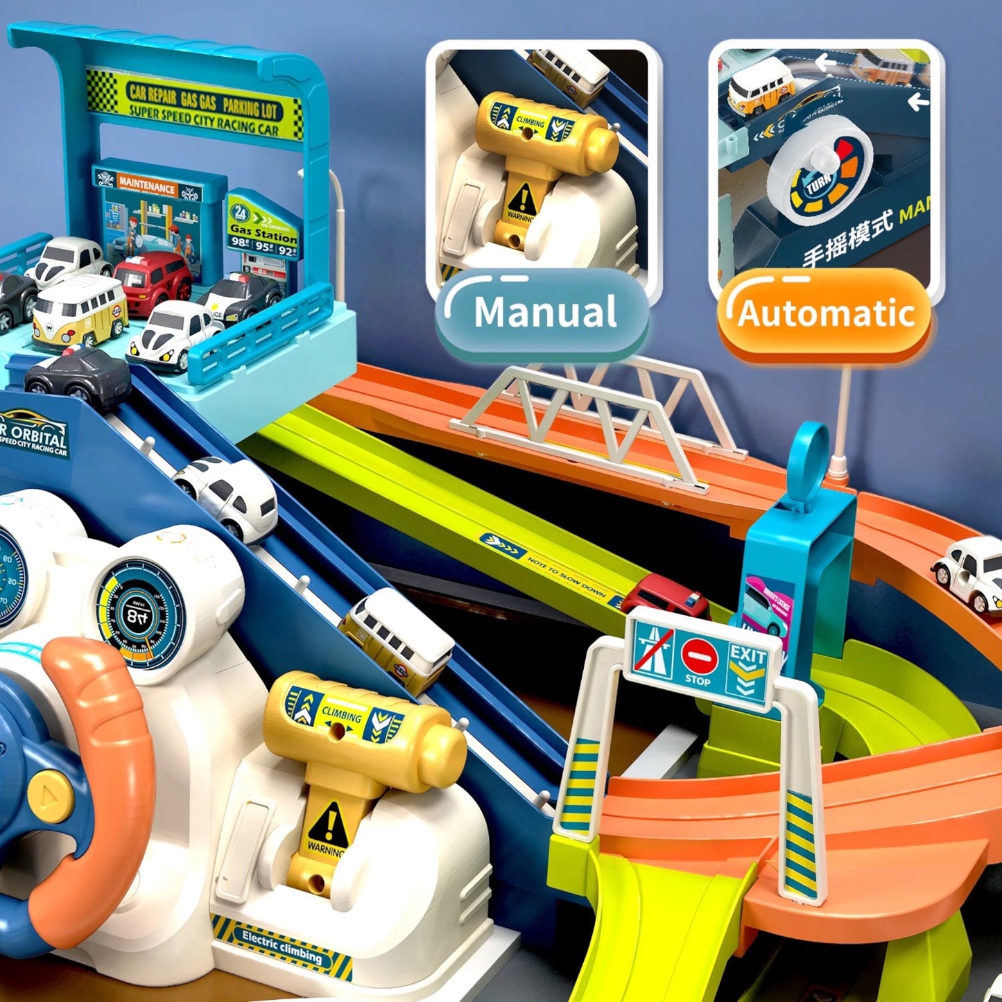 Urban Rail Transit Car Building Toy Set for 3-6-Year-Olds