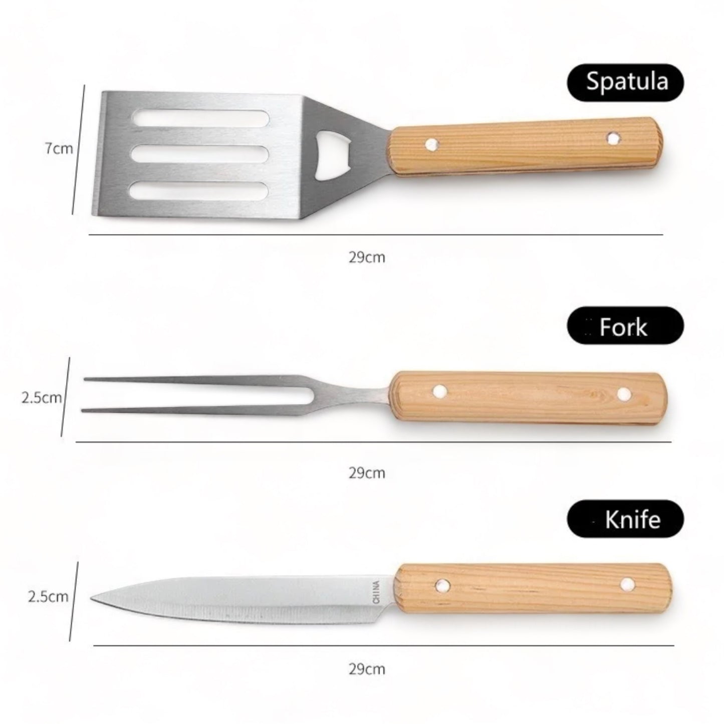 6 Piece Camping Braai BBQ Set