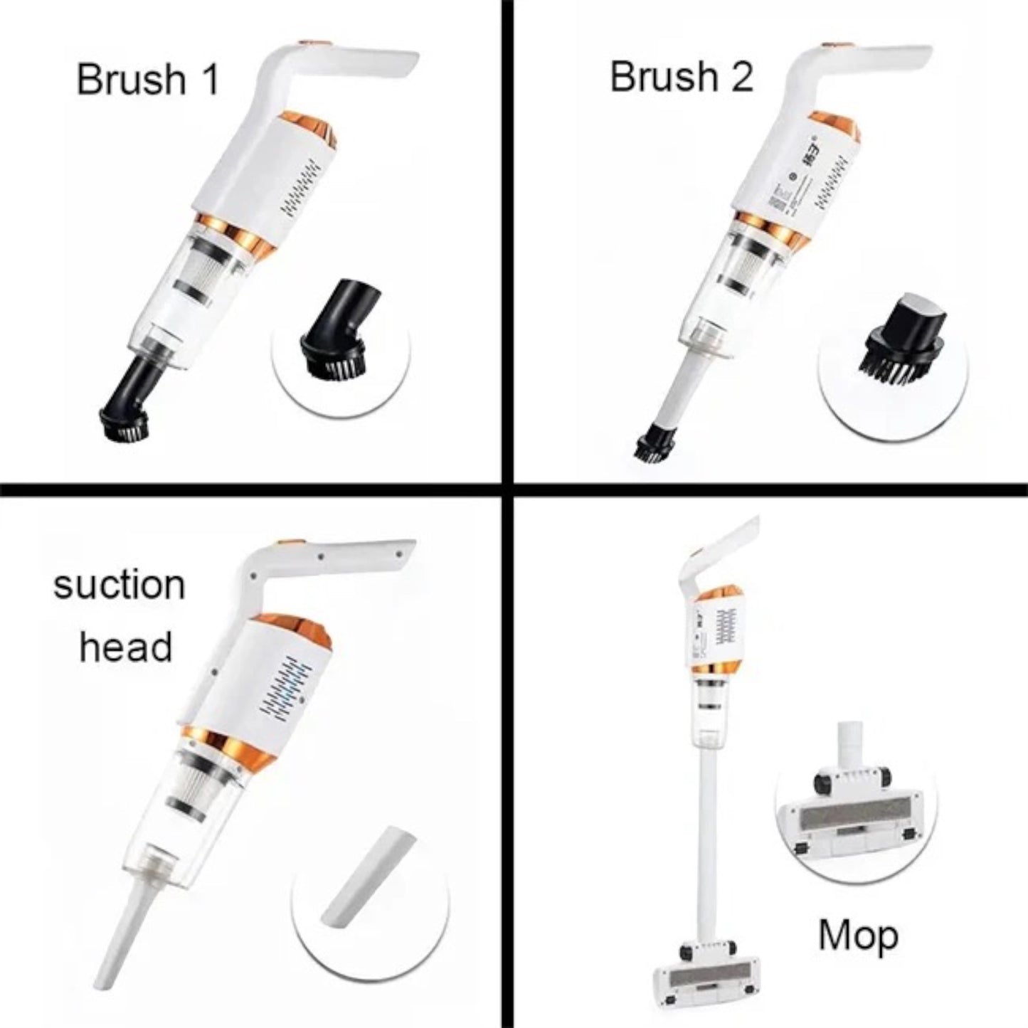 2 in 1 Cordless Vacuum High Power Suction, Brushless Motor & Smart Design