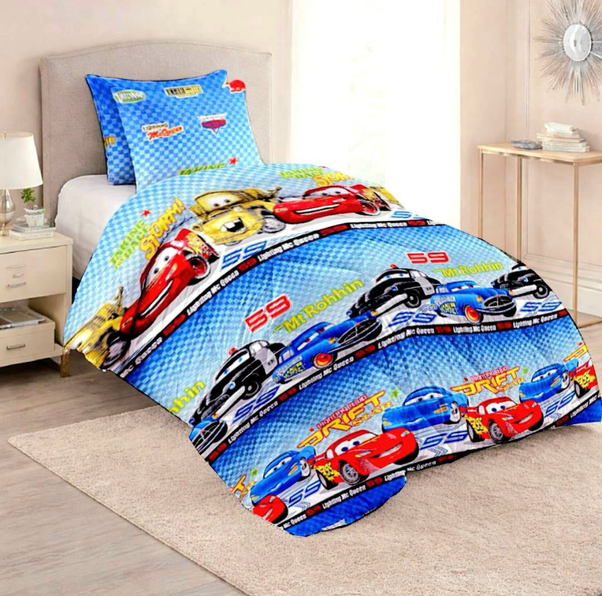 3 Piece Character Comforter Bedding Set – Kids Comforter with 2 Pillowcases Single & 3/4 Sizes