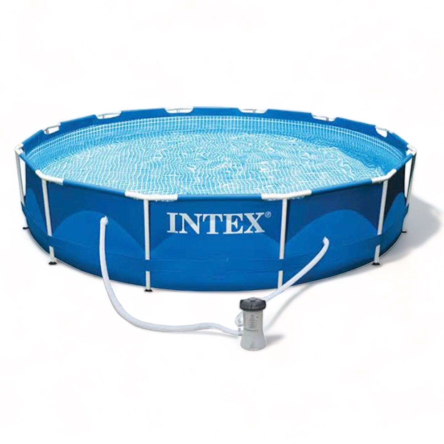 INTEX Metal Frame Pool - With Pump - Blue