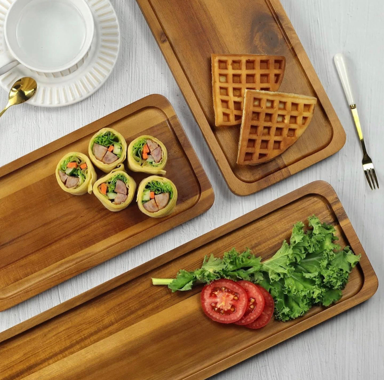 3 Tier Ladder Multifunctional Wooden Serving Tray