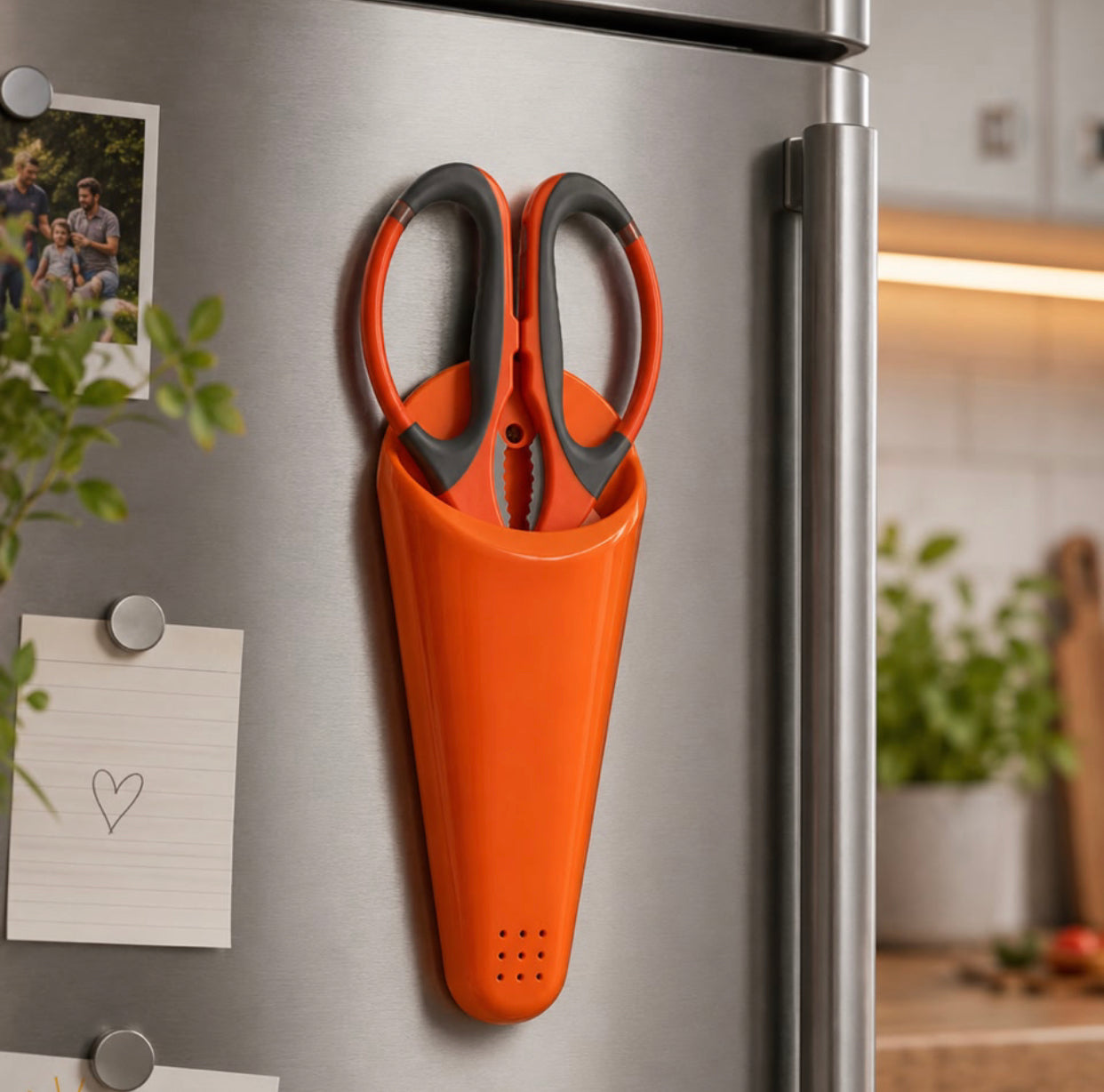 Multifunction Stainless Steel Kitchen Scissors with Magnetic Protective Cover & Built-In Bottle Opener