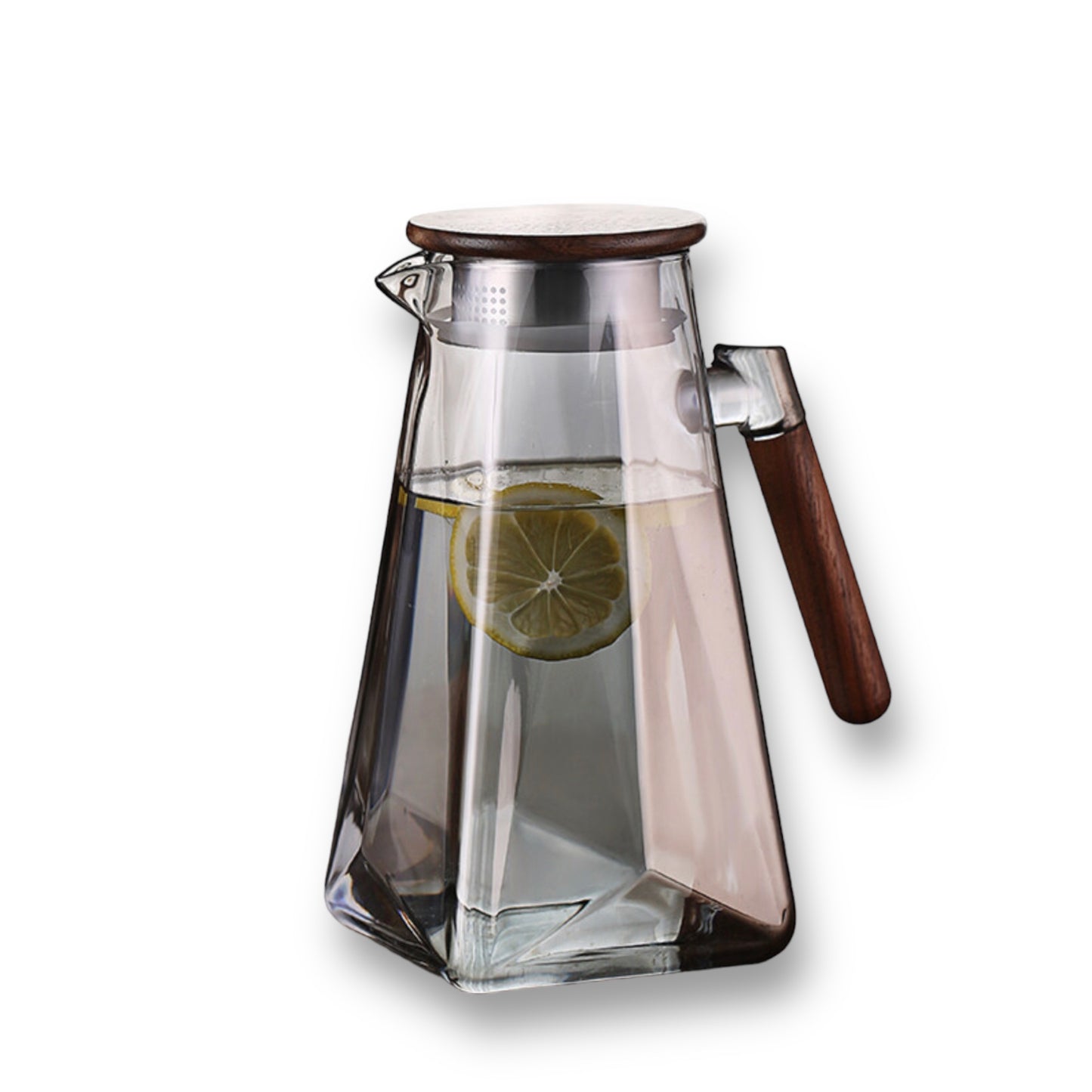 Glass Borosilicate Stove Kettle Pitcher with Bamboo Handle (1.8 litre)