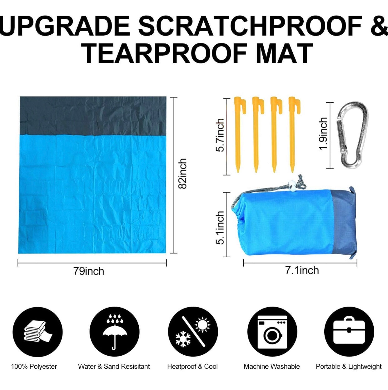 Anti-Sand and Waterproof Beach Mat