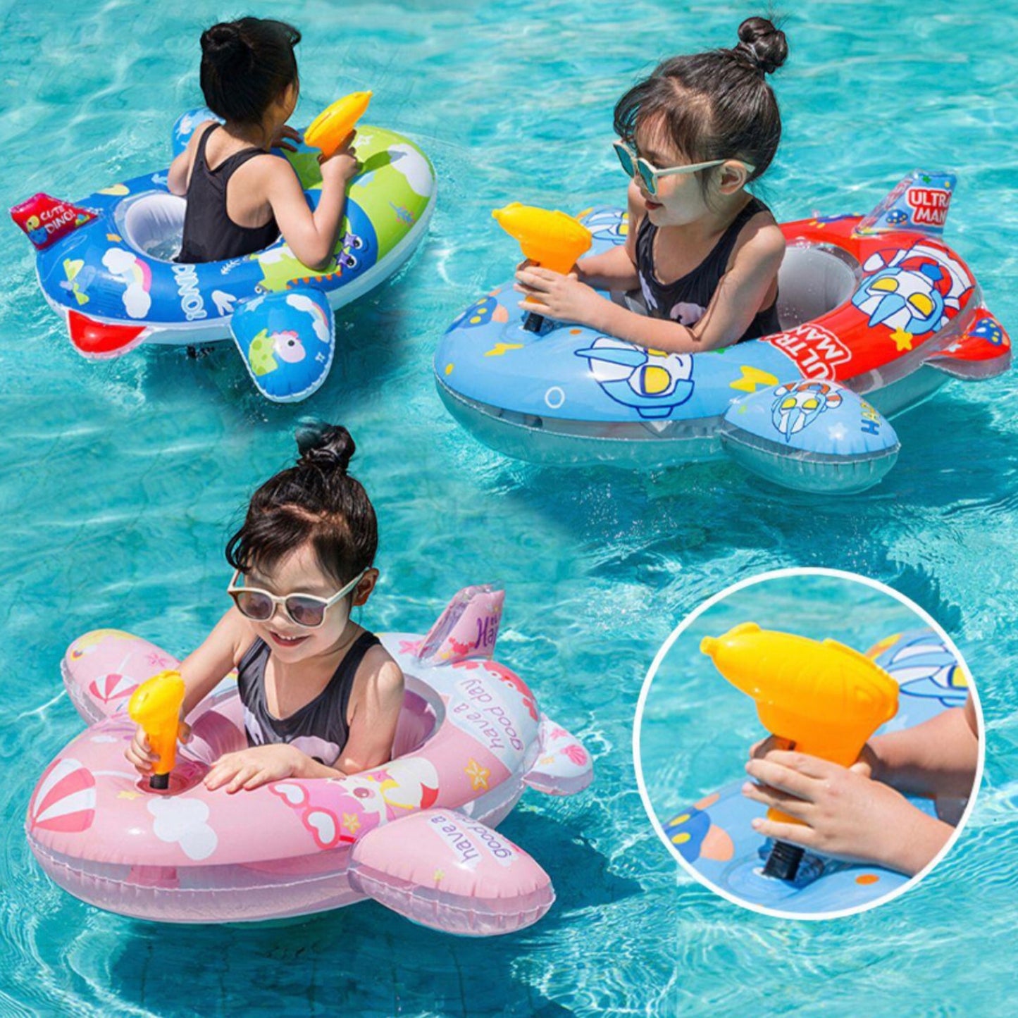Inflatable swimming float ride for kids