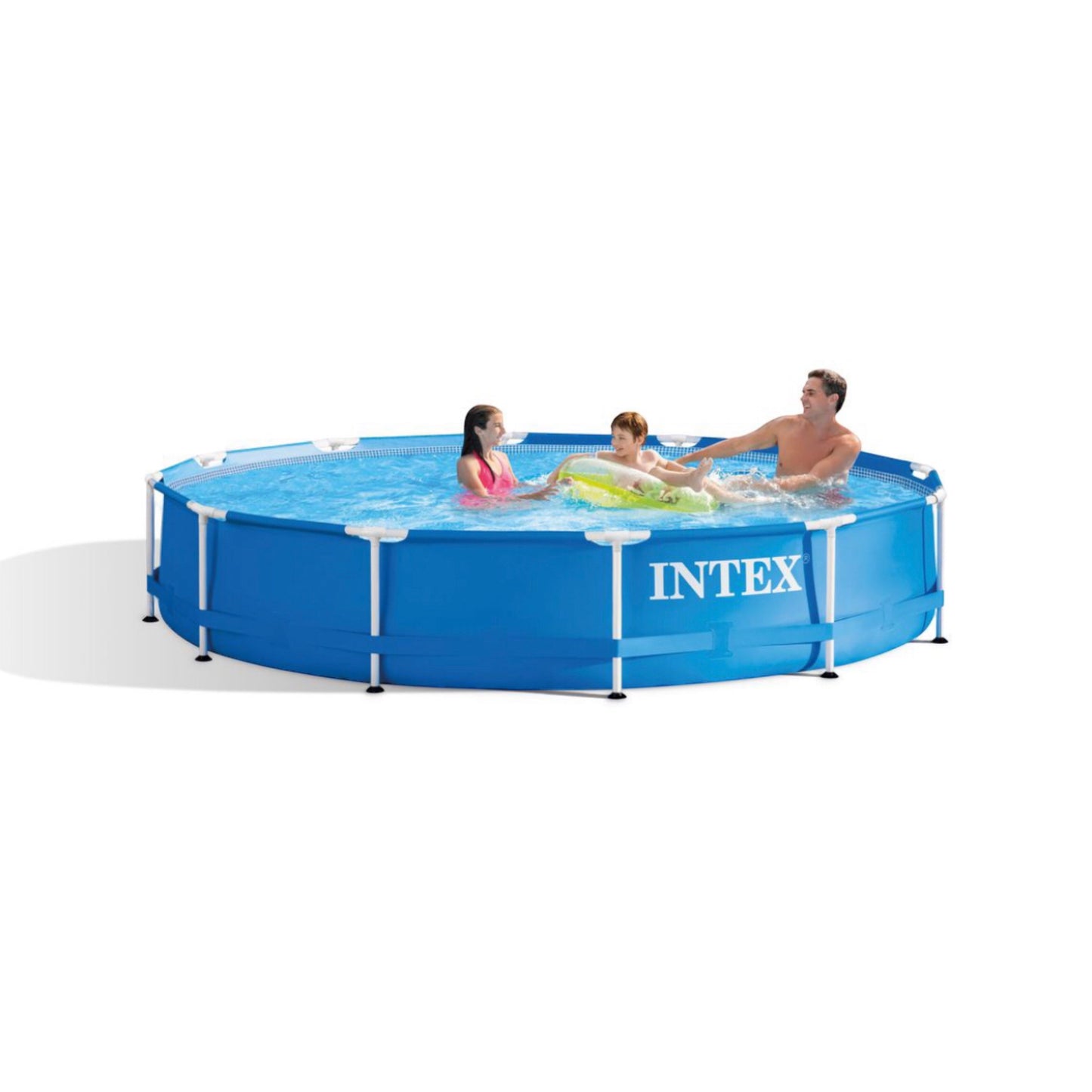 INTEX Metal Frame Pool - With Pump - Blue