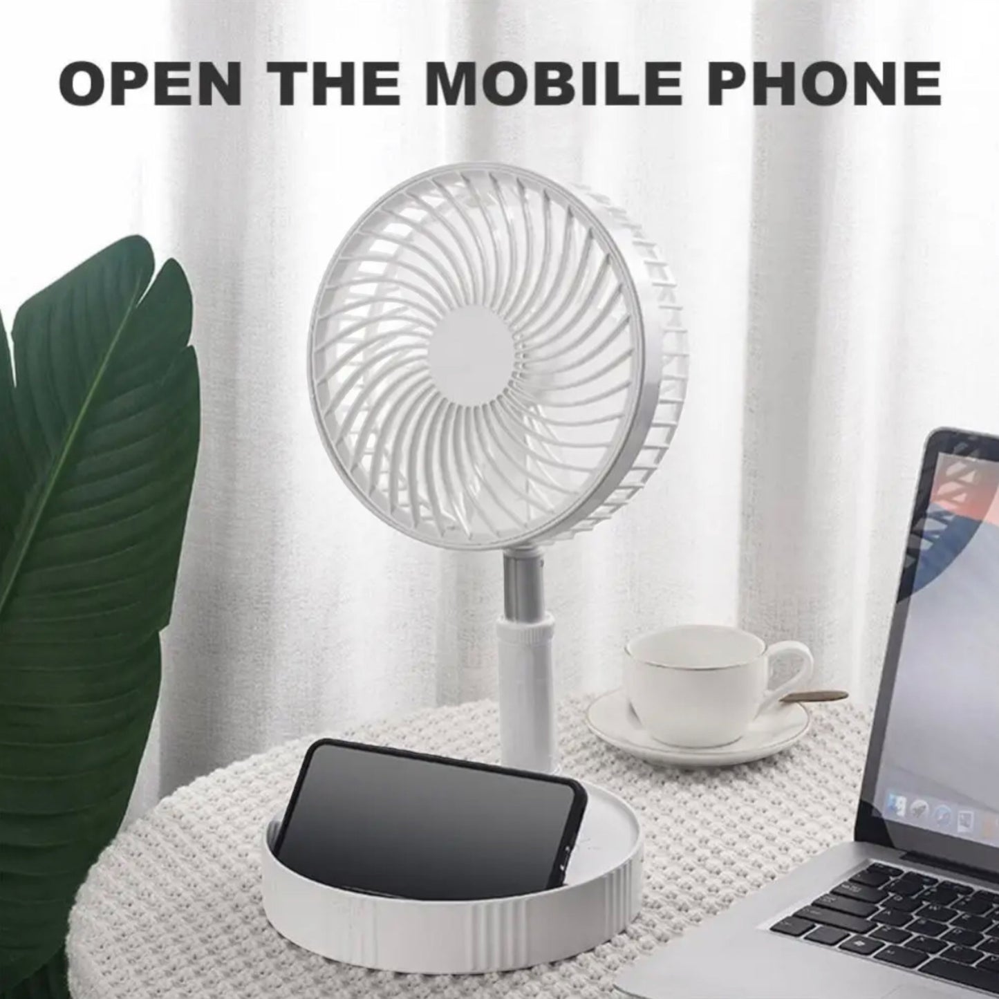 Foldable USB Rechargeable Retractable Fan