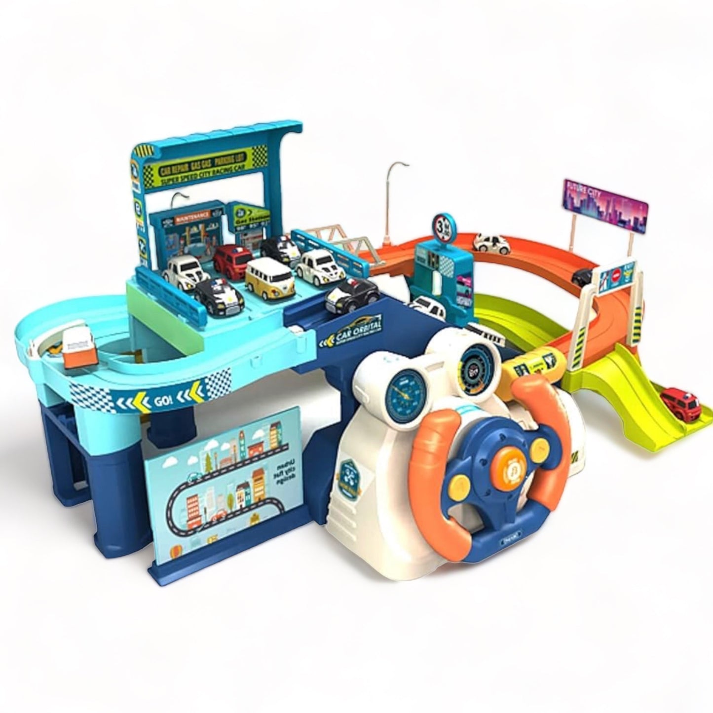 Urban Rail Transit Car Building Toy Set for 3-6-Year-Olds
