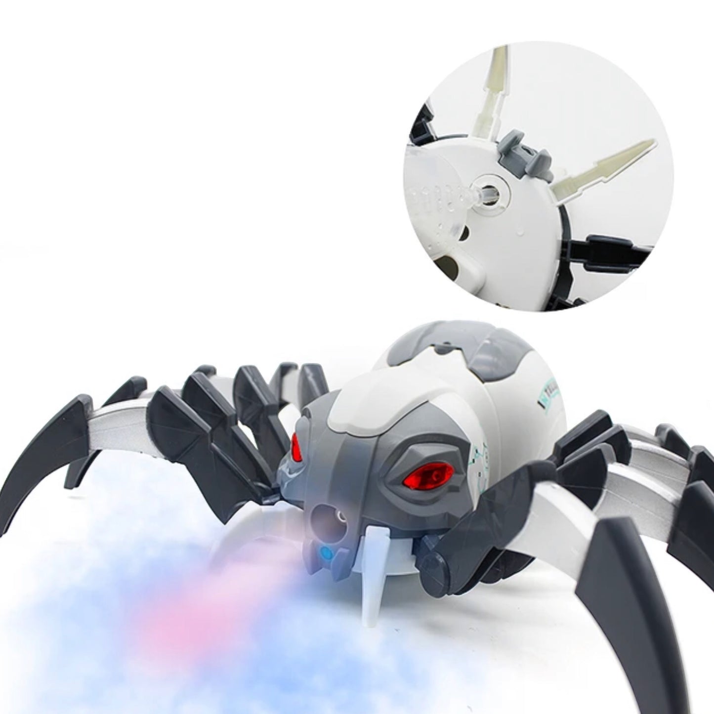 ROBOT SPIDER - Remote Control Toy Cars, Real Spray Mist, Music Effects, LED Lighting