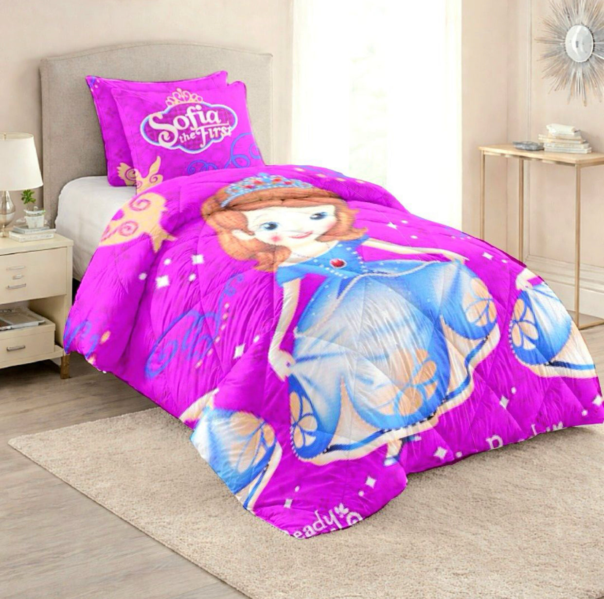 3 Piece Character Comforter Bedding Set – Kids Comforter with 2 Pillowcases Single & 3/4 Sizes