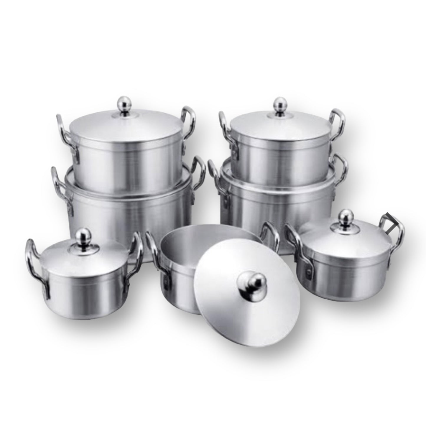Aluminium pots set (14 piece)