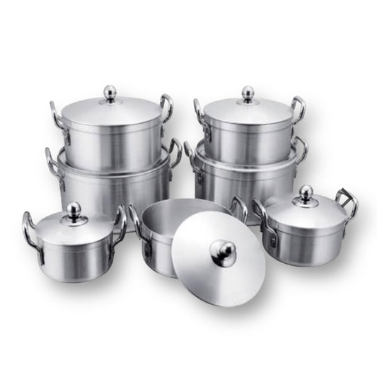 Aluminium pots set (14 piece)