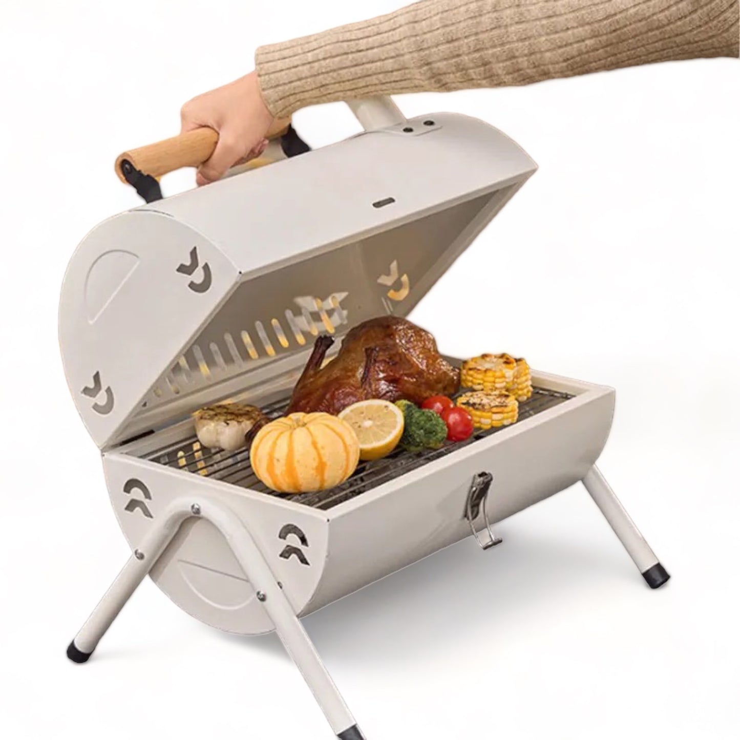 Portable Foldable Charcoal BBQ Grill/Braai Stand
