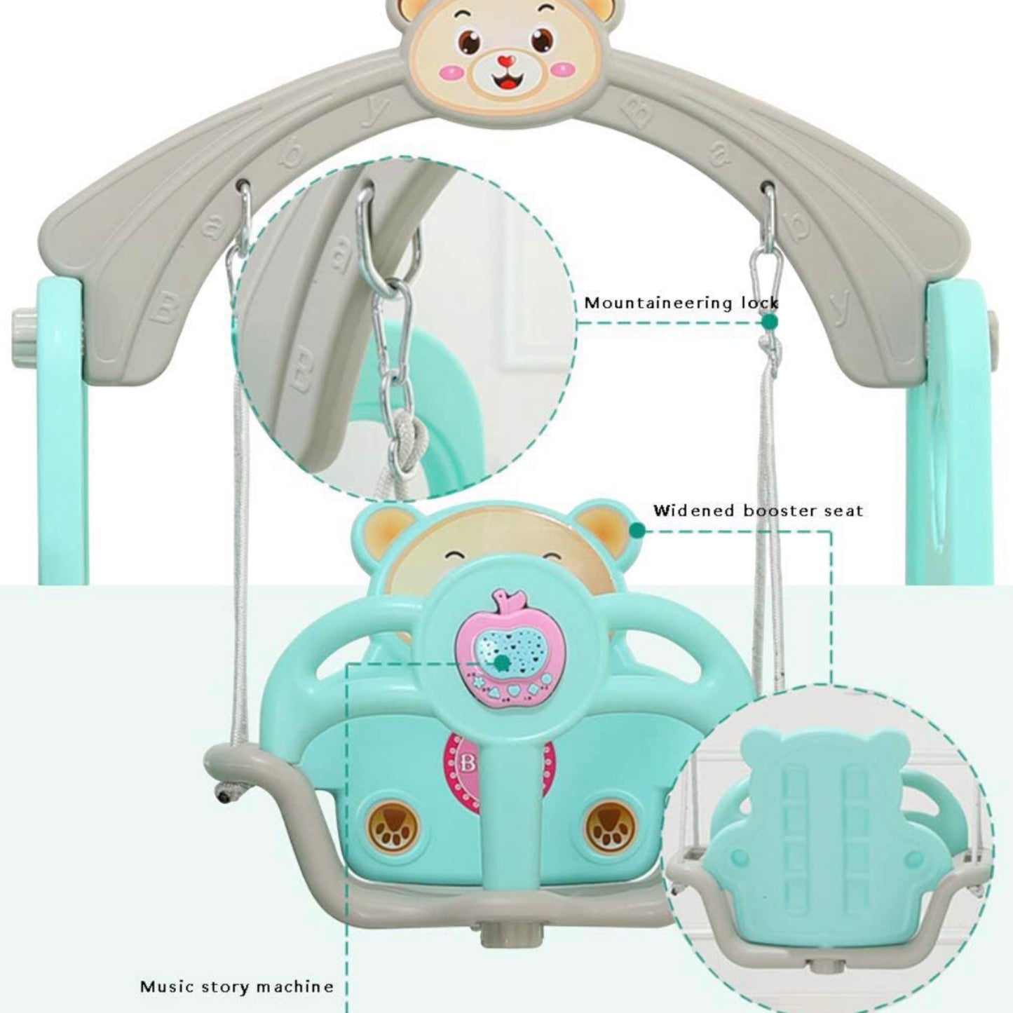 4 in 1 Toddler Climber & Swing Set