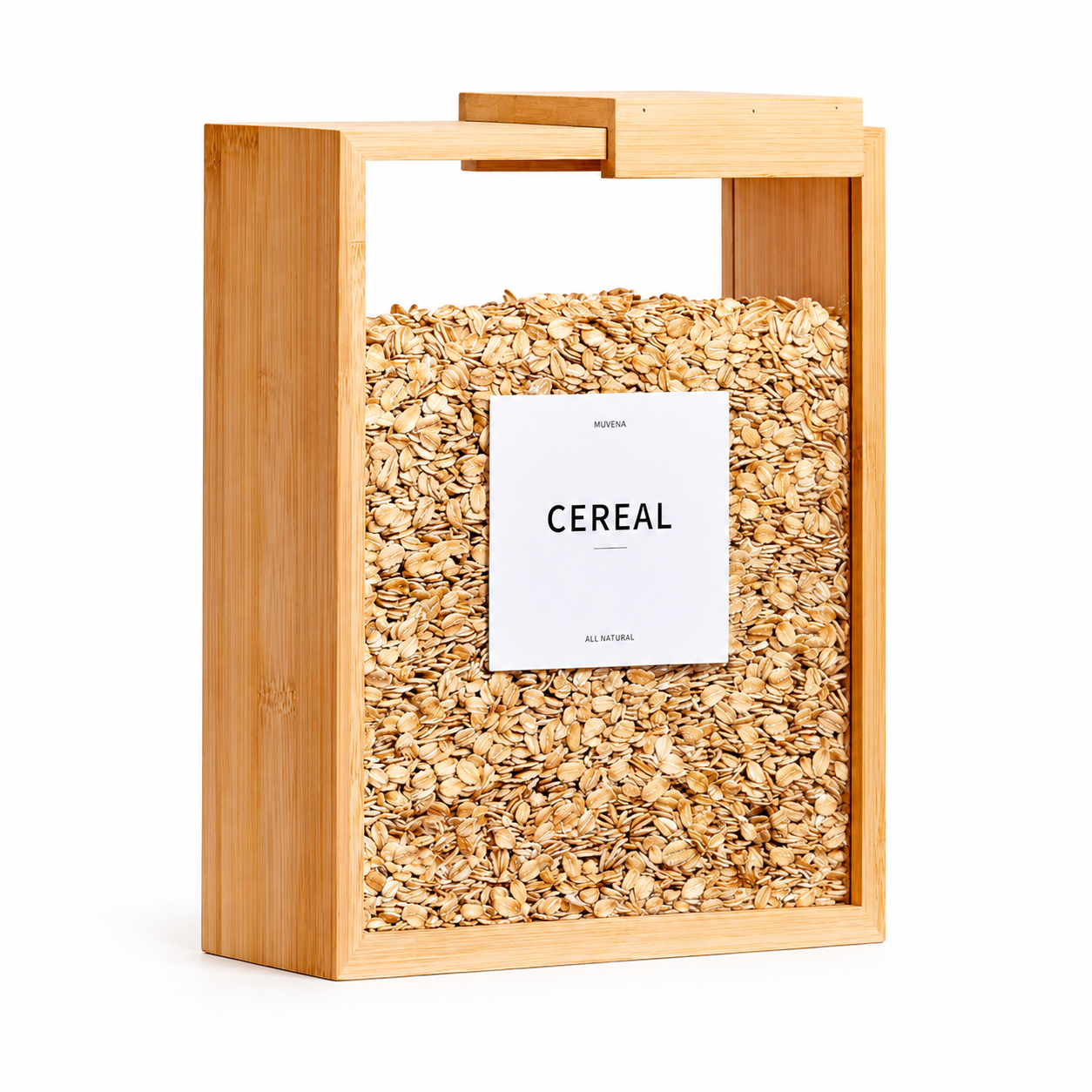 Bamboo Food Dispenser Storage Container – 17cm x 8cm x 22.5cm