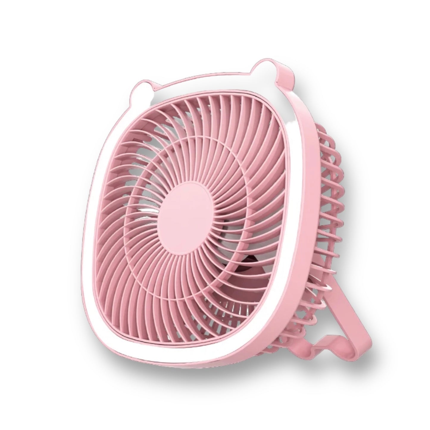 Bear ears desktop fan with led night light