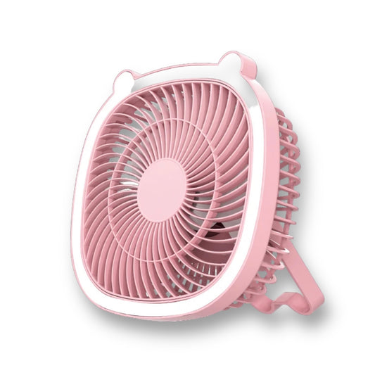 Bear ears desktop fan with led night light