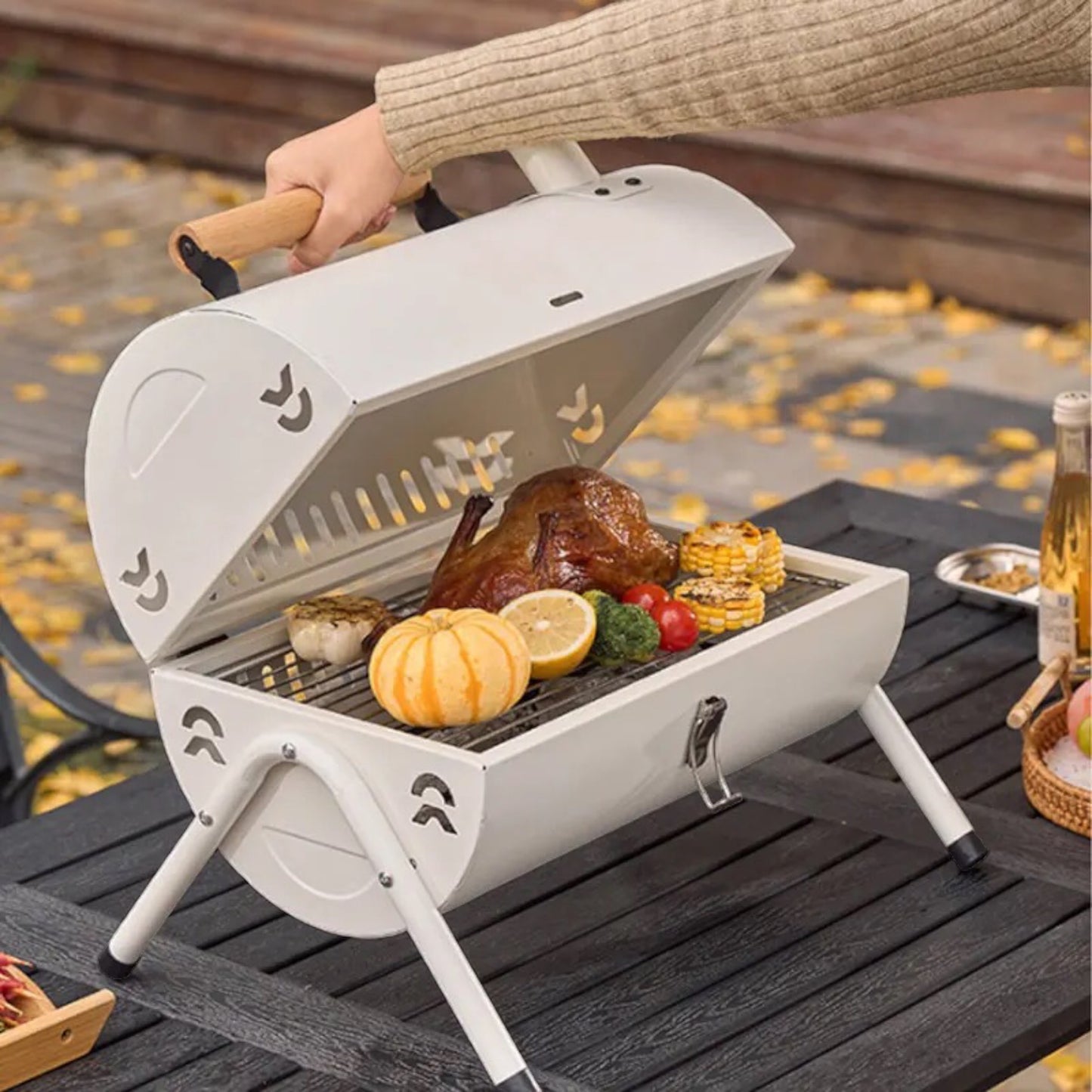 Portable Foldable Charcoal BBQ Grill/Braai Stand