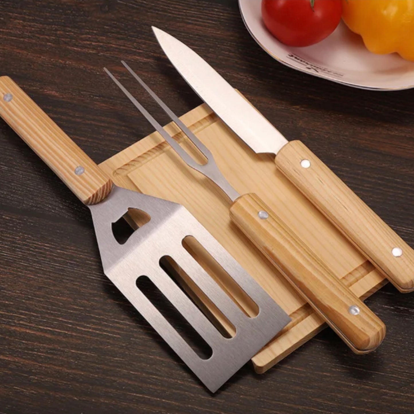 6 Piece Camping Braai BBQ Set