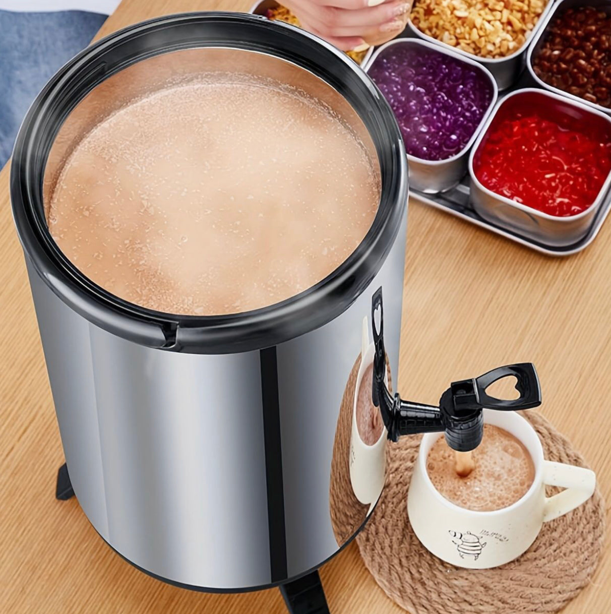 10 Litre Stainless Steel Insulated Beverage Dispenser with Tap