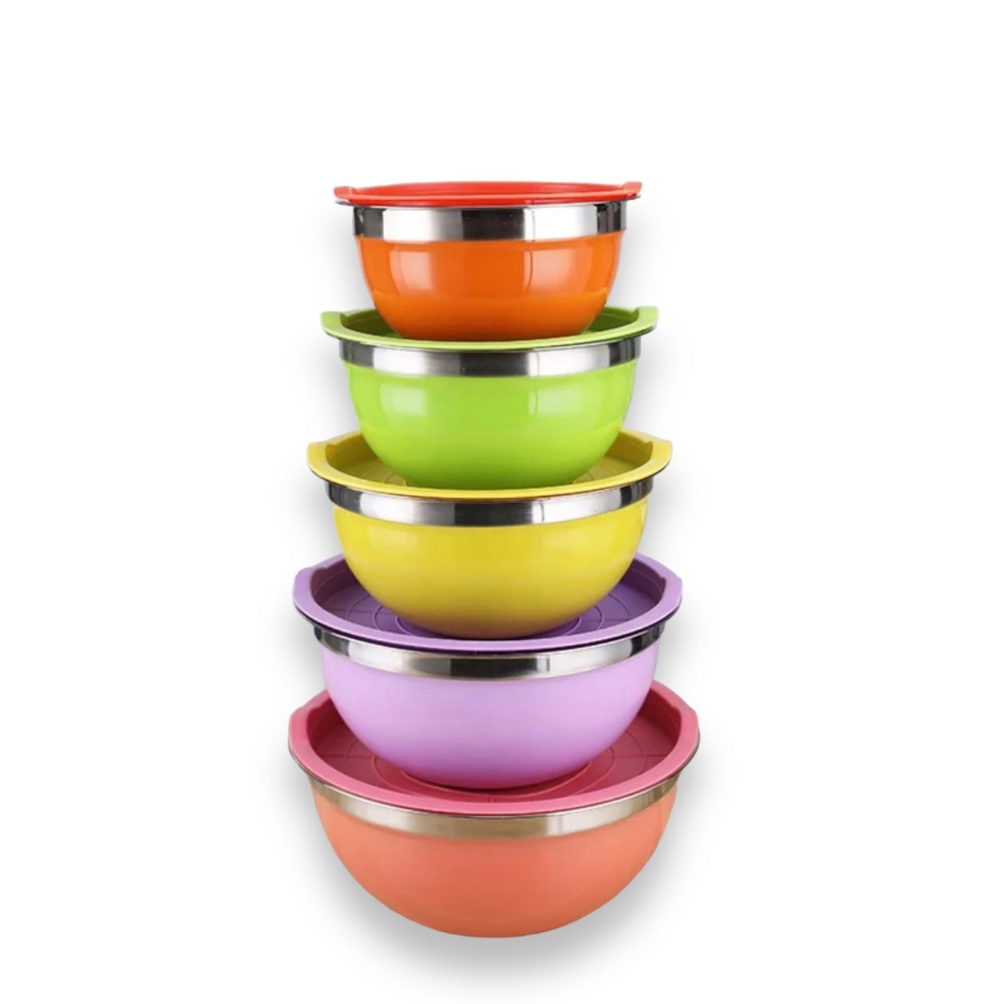 5 piece stackable mixing bowls