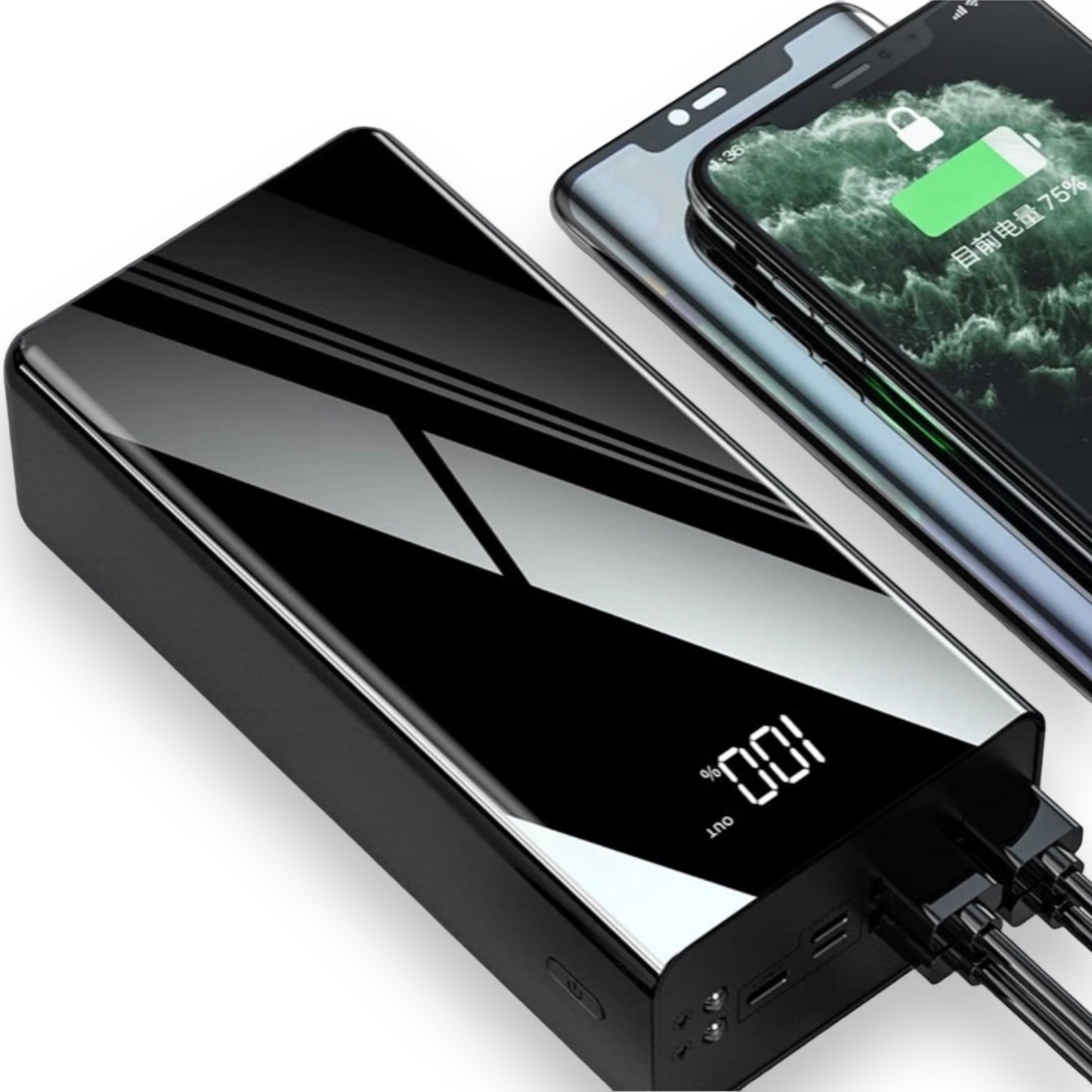 Portable mirror powerbank 30000 mAh