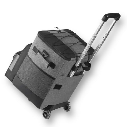 Foldable trolley thermal cooler bag