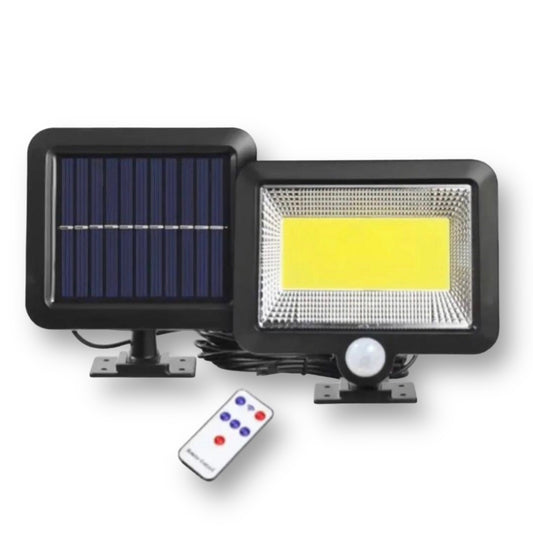 Solar motion sensor lamp with remote control